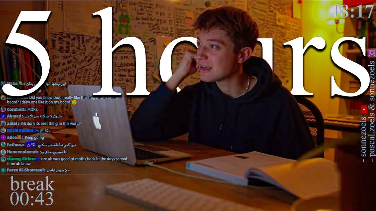 LIVE | 5-HOUR study with me 📚⛈️ rain sounds & pomodoro timer 60 & 10