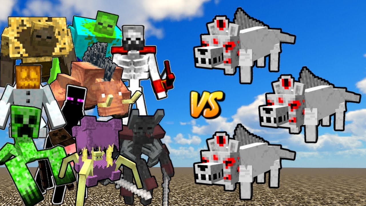 ALPHA INSANE DOG vs Mutant Monsters in Minecraft