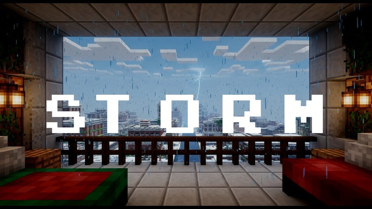 Quiet Minecraft Rainy Village — Calm Ambience