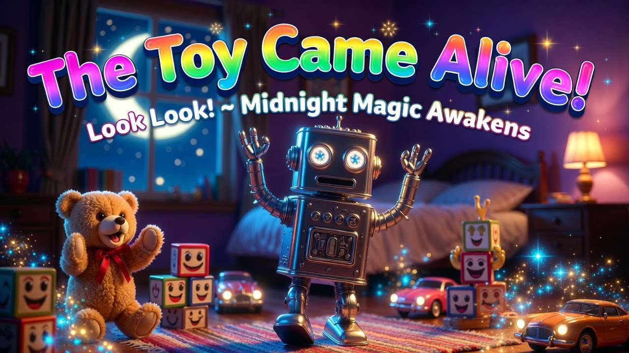 The Toy Came Alive at Night! 🤖✨ Look Look Magic Story | Bedtime Stories for Kids New @mecomomo 