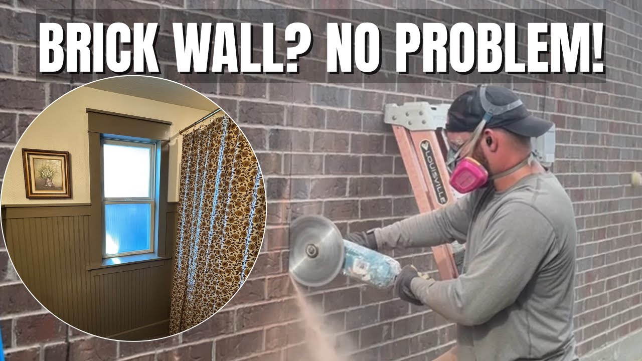 DIY Window Installation in a Brick Wall | How I Added Light to My Bathroom