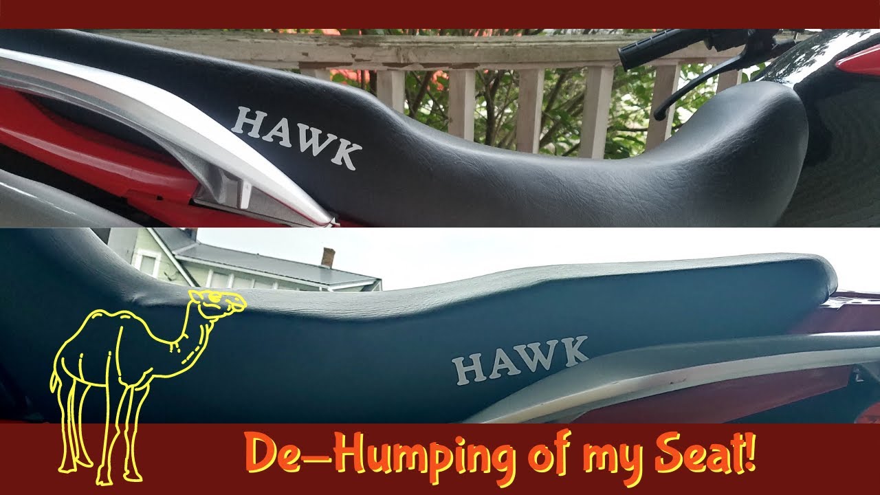 Shaping My Dirt Bike Seat to remove the Hump - Hawk 250