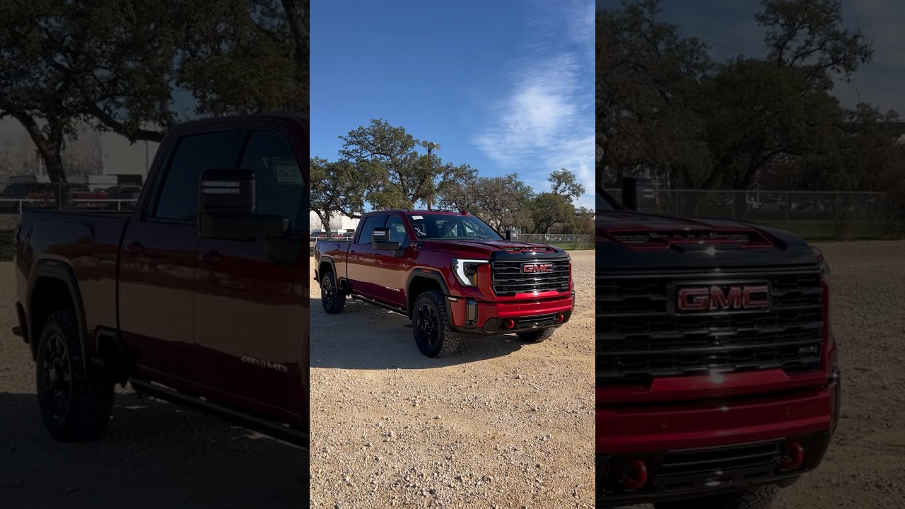 2024 GMC Sierra 2500HD AT4 🥴 Volcanic Red Exterior #gmc #duramax #diesel #2500hd