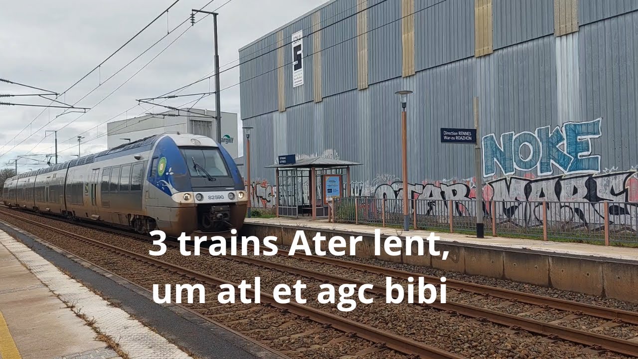 Spot en bretagne#514, 3 trains Ater lent, um atl et agc bibi