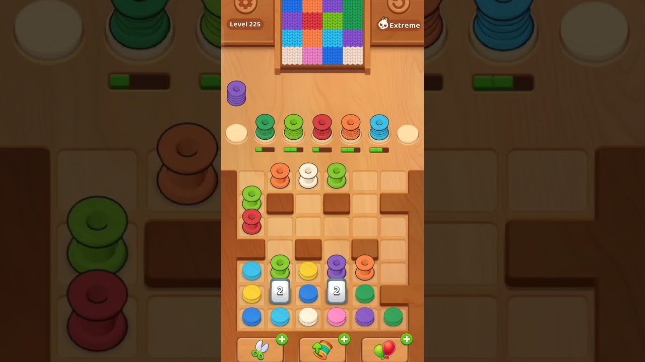 Stuck on Level225? Here is the Knit Craze Solution! 🧶.#ytshorts #youtubeshorts #shorts #viral #games