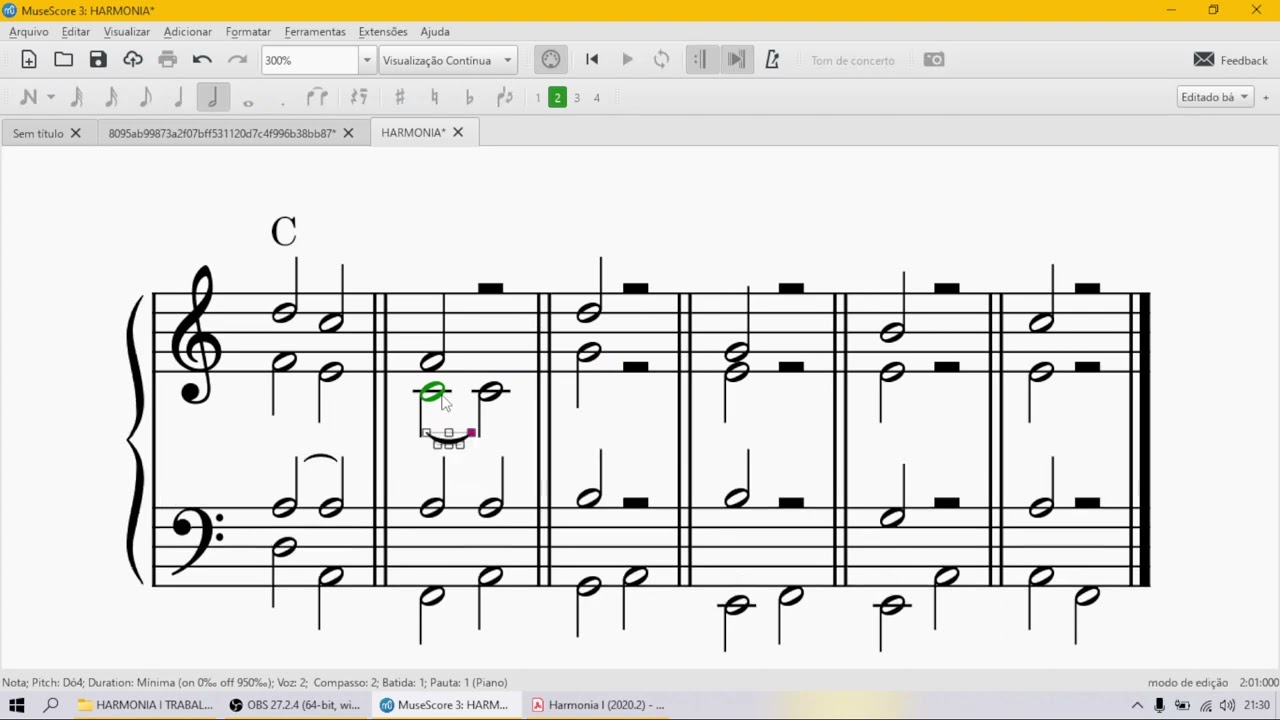 HARMONIA TONAL AULA 2 EXERCICIO