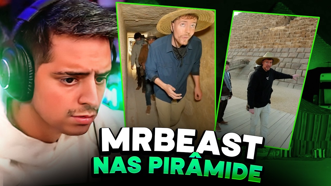 CORINGA REAGINDO AO MRBEAST PASSANDO 100 HORAS DENTRO DA PIRÂMIDE
