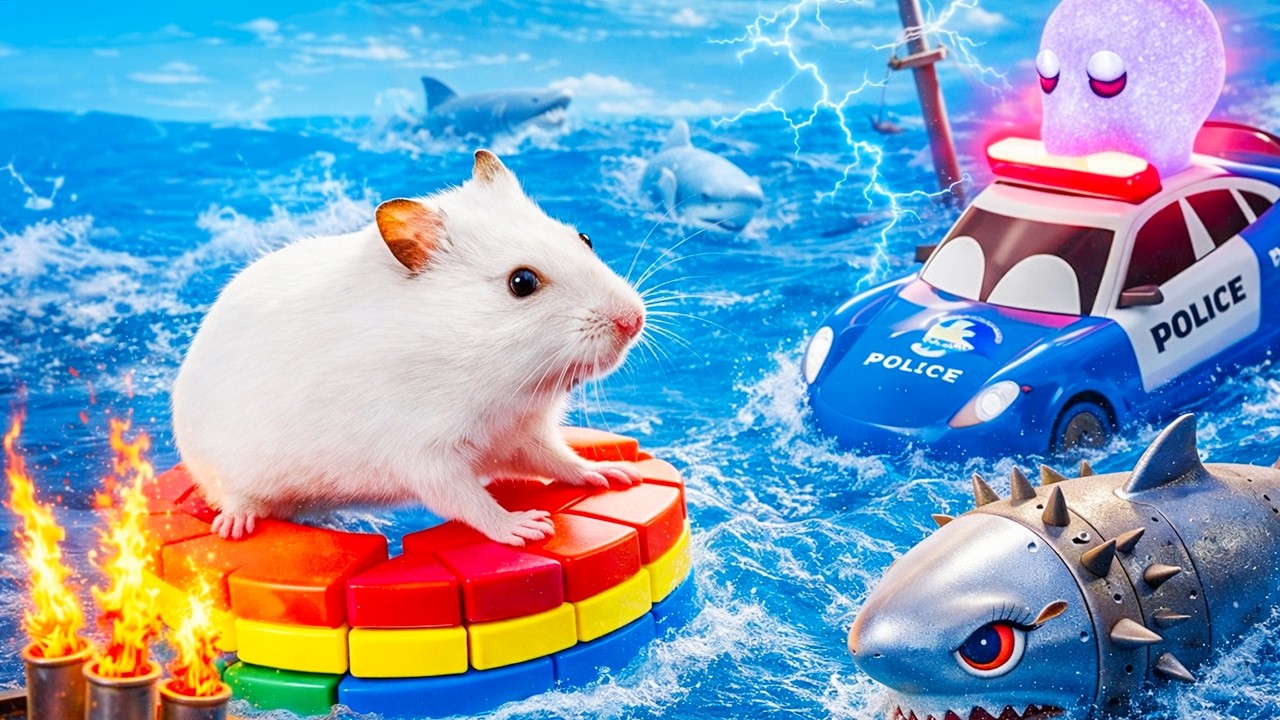 Hamster Escapes from Giant Sea Monsters | Hamster Maze