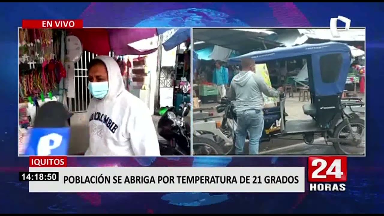Iquitos: Inusual temperatura de 21 grados sorprendió a pobladores