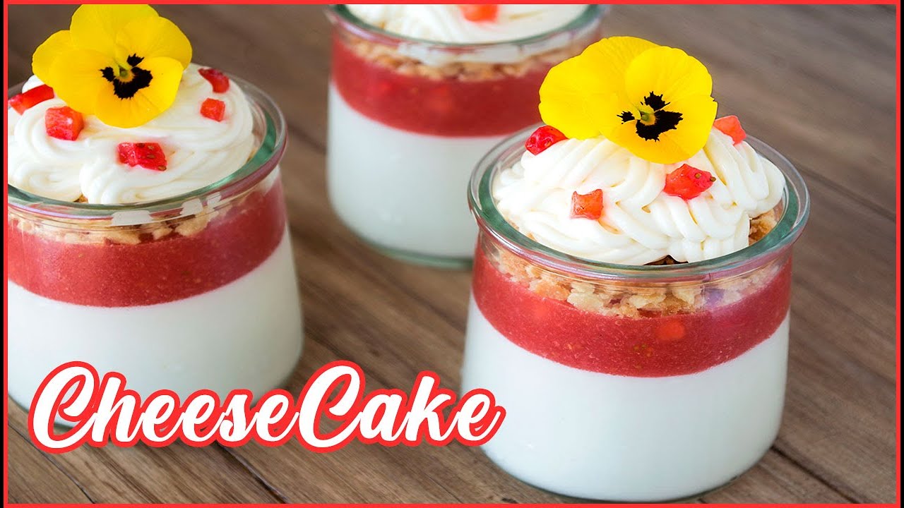 Vasitos CHEESECAKE de FRESAS con CHOCOLATE BLANCO