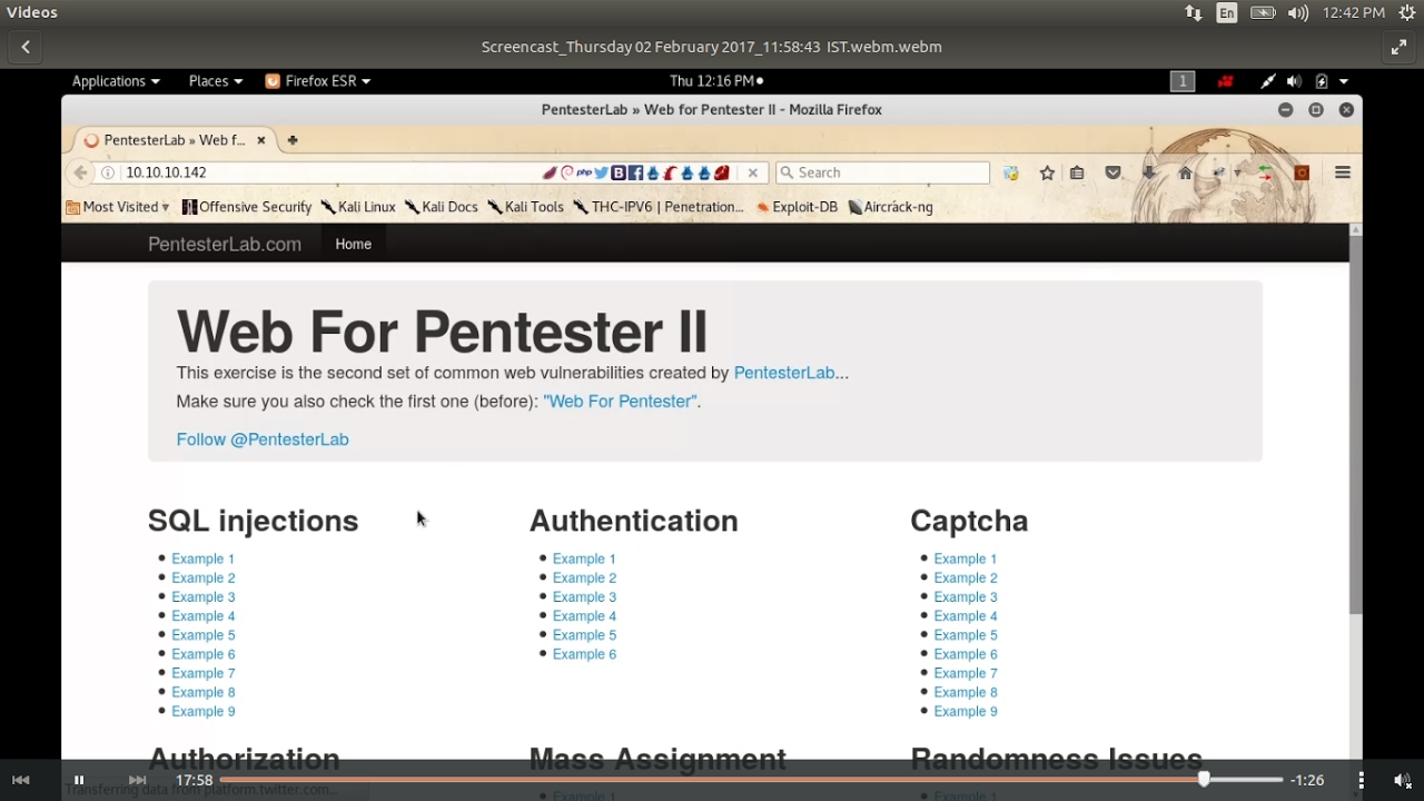 web for pentester lab 1&2 installation in virtual box in linux