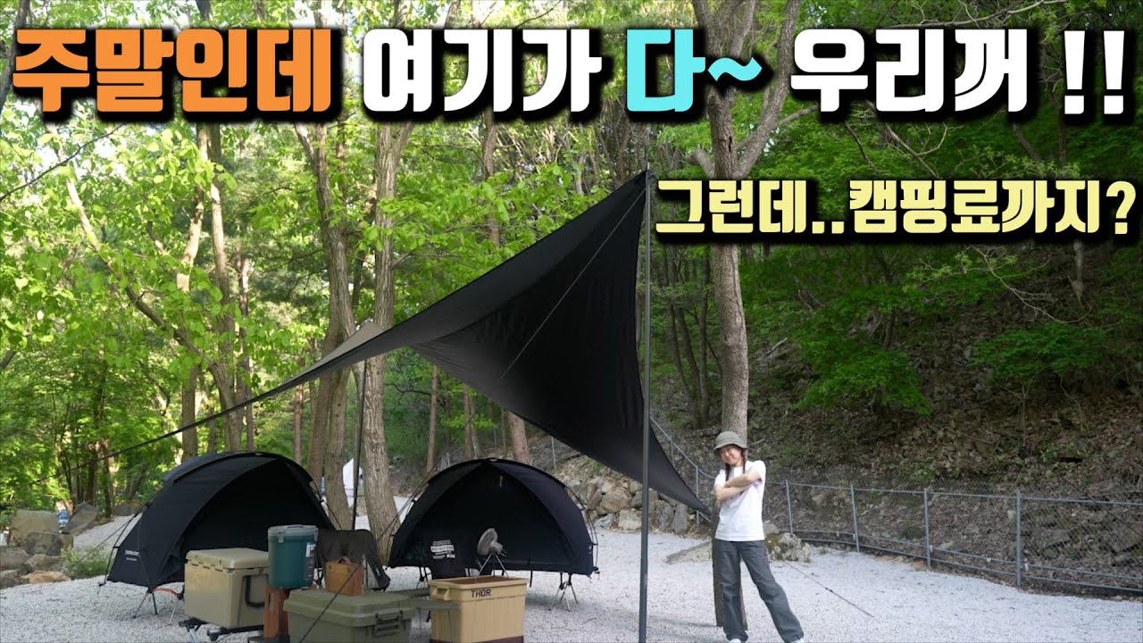 대한민국에서 제일 사람없는 계곡 캠핑장..바로 여기!! / 사이트 크기 대박?? / 3M 계곡 다이빙 명소 / 너무 조용해서 무서워요~~