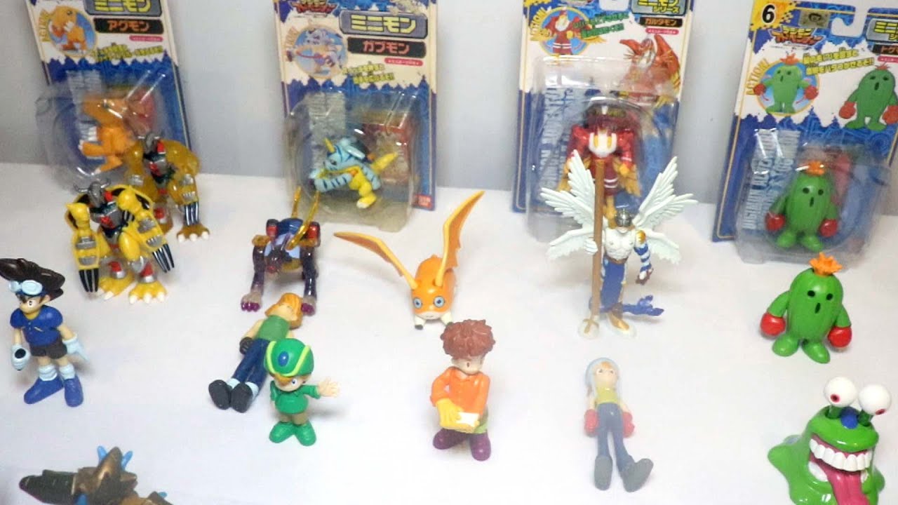 Coleção de bonecos Digimon originais da Bandai anos 90 e 2000