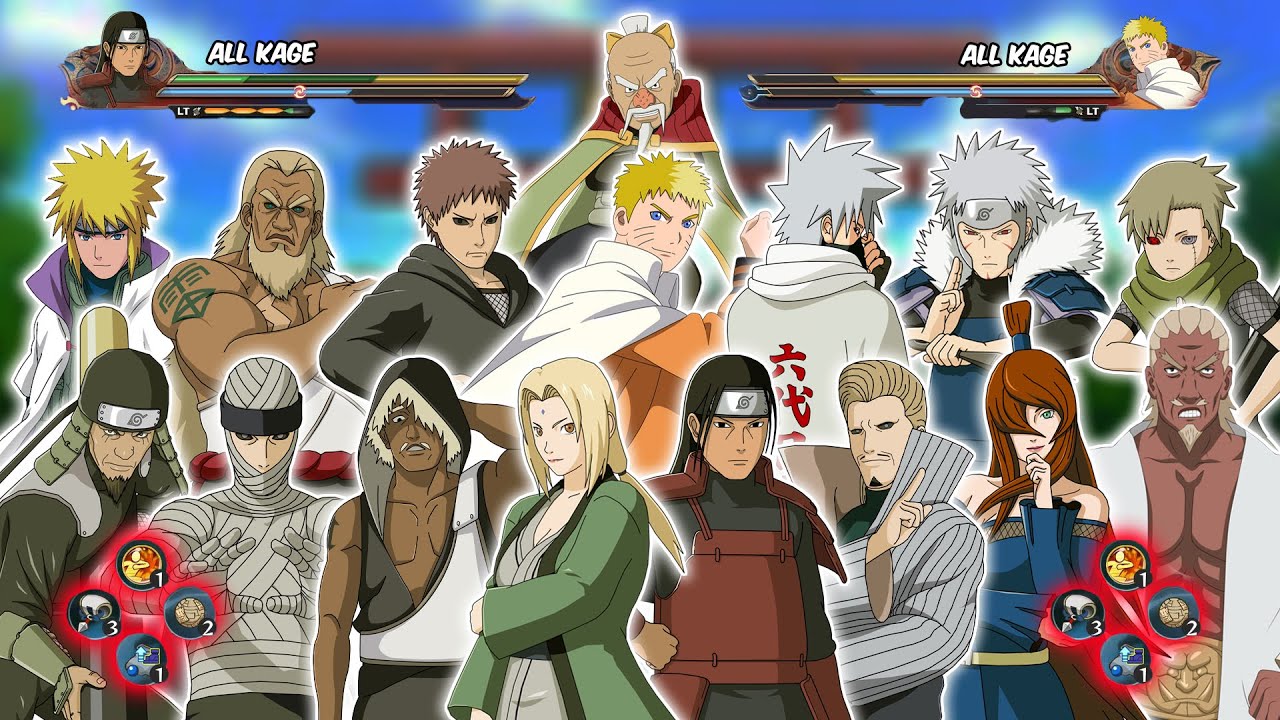 SEMUA ULTIMATE HOKAGE, KAZEKAGE, TSUCHIKAGE, RAIKAGE & MIZUKAGE | Naruto Storm 4