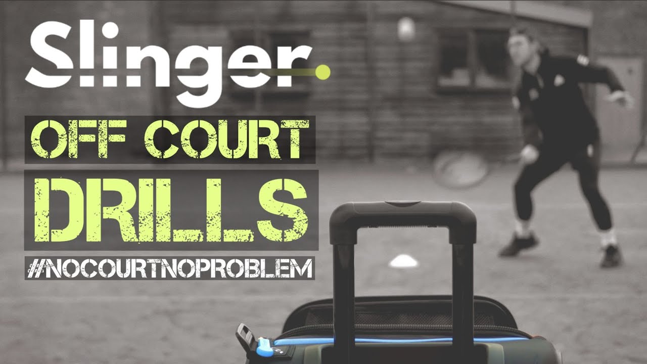 Off Court Tennis Drills with Slinger Bag