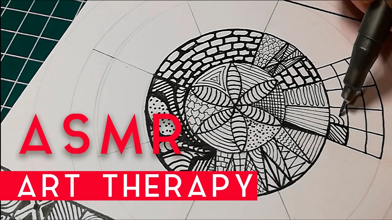 ✨ ASMR | Zentangle Mandala ✍️ Satisfying Liner Drawing | Part 3 | 