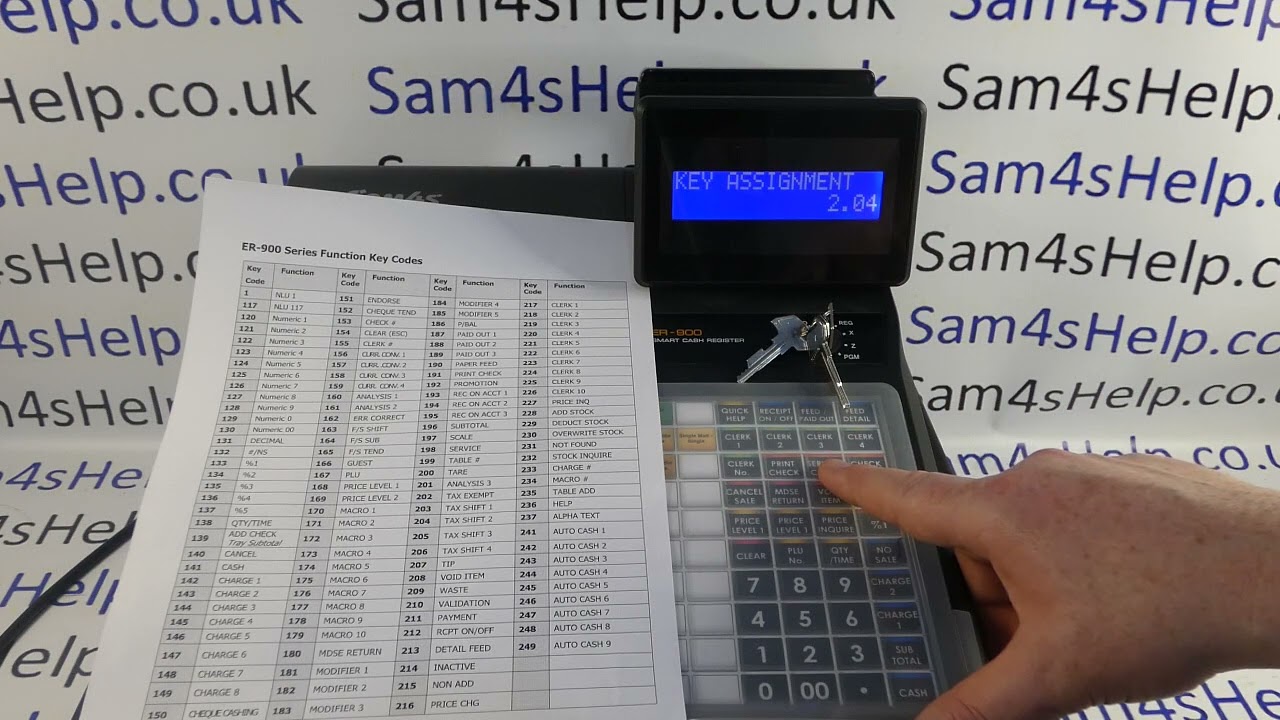 How To Set Up & Use Tax Vat Shift Function Buttons Sam4S ER-900 / ER-920 / ER-940 Cash Registers