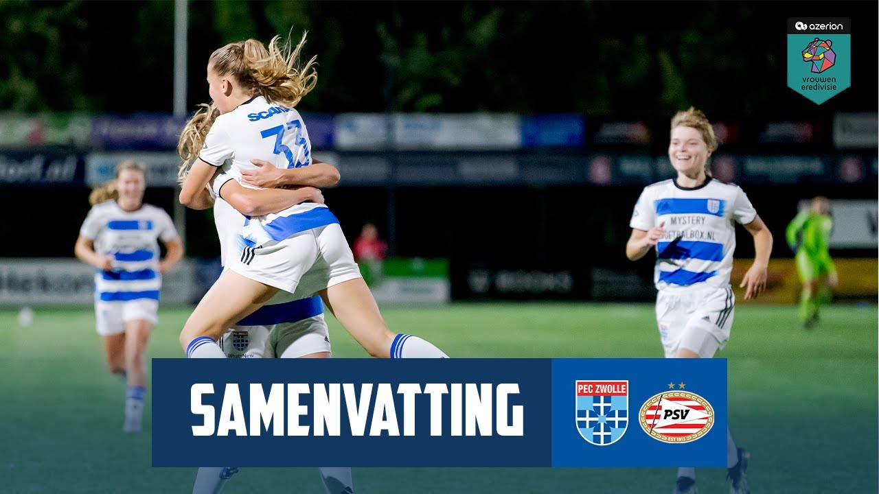 Samenvatting PEC Zwolle Vrouwen - PSV Vrouwen | Vrouwen Eredivisie