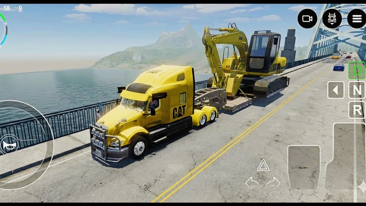 🚚 Truck Simulator Big Rigs🛣Transporting an Excavator from Medford to Portland✅️ULTRA GRAPHICS 