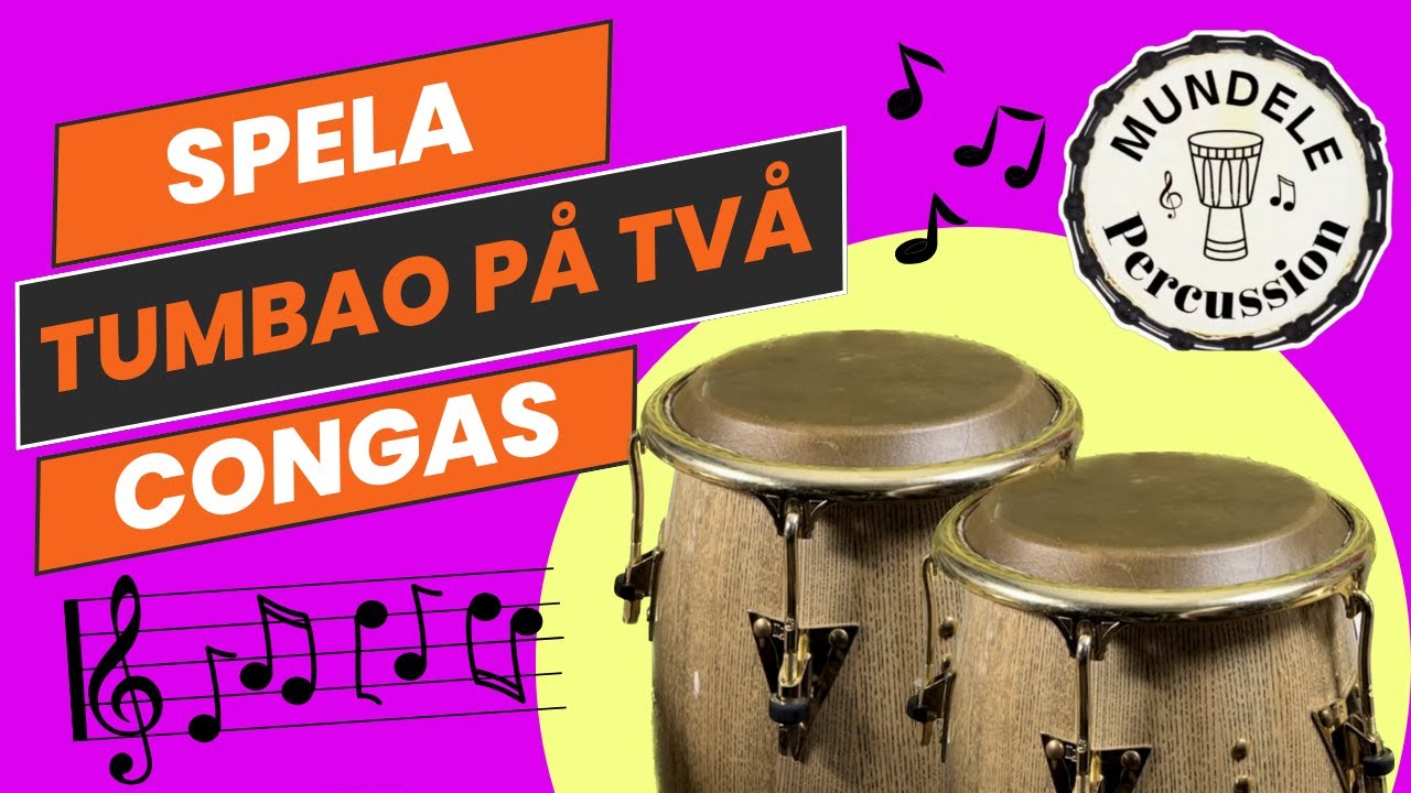 Spela tumbao rytmen i två congas