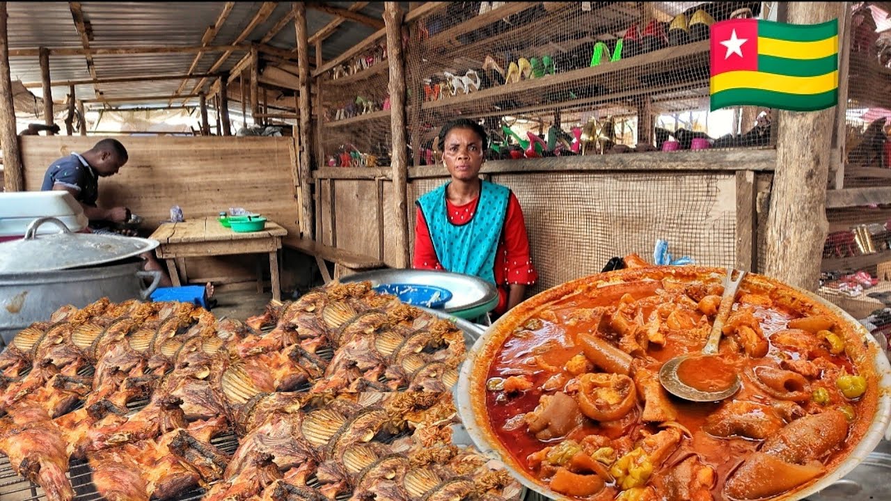 $10 African Street food challenge in Togo west Africa 🌍.