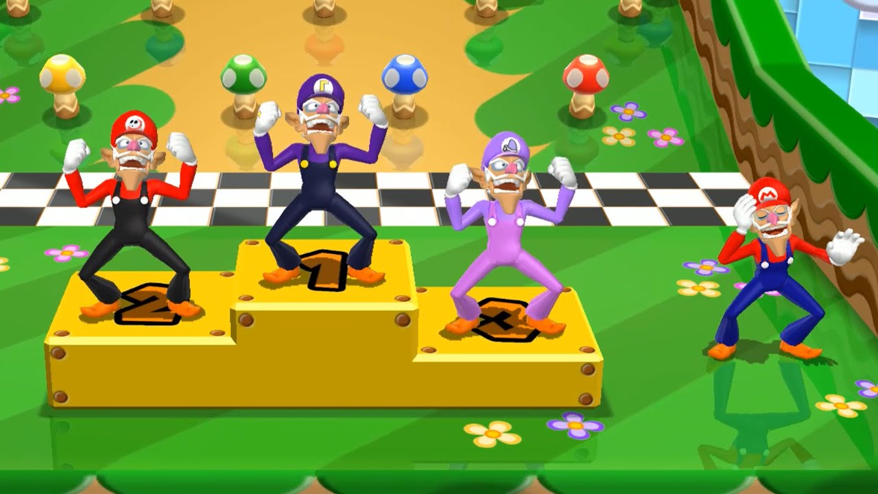 Mario Party 9 Mod - Mario Vs Waluigi Vs Shy Guy Vs Kamek #Stepitup7Wins