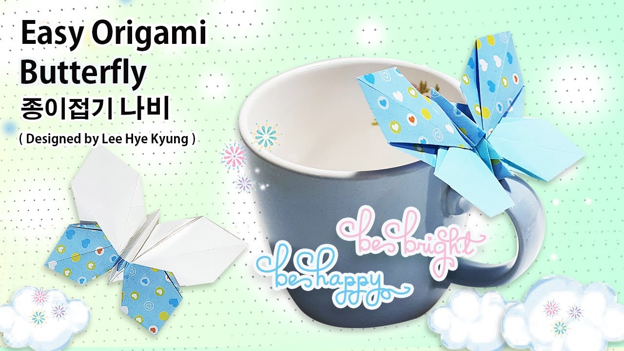 Easy Origami Butterfly,How to make a Origami Butterfly,쉬운 종이접기 나비,나비 종이접기 by  Lee Hye Kyung Rosa