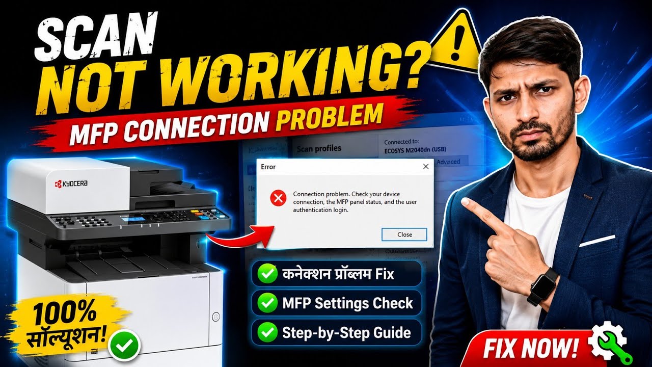 Kyocera ecosys M2040dn Printer Scan problem Fix