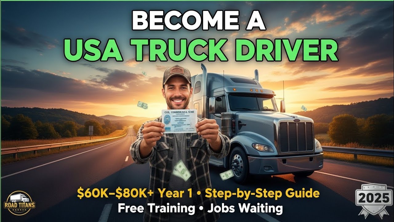 How to Become a Truck Driver in the USA 2025 – Step-by-Step Guide