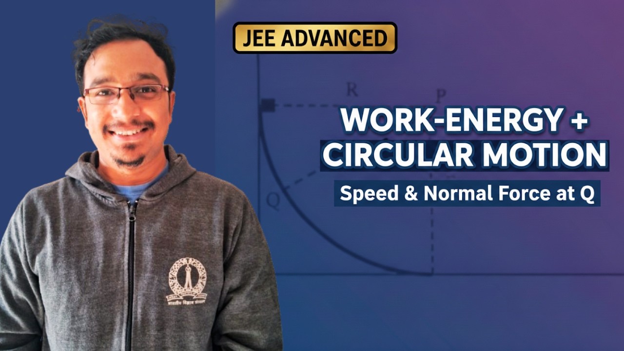 JEE Advanced Physics | Work-Power-Energy & Circular Motion | Block on Rough Track Problem