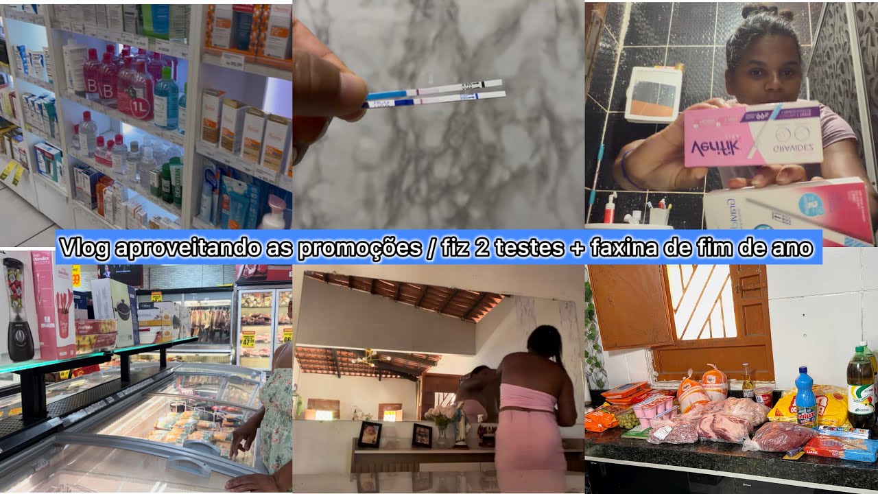 FIZ 2 TESTES DE GRAVIDEZ / APROVEITANDO AS PROMOÇÕES EM OUTRA CIDADE + FAXINA  DE FIM DE ANO ❤️