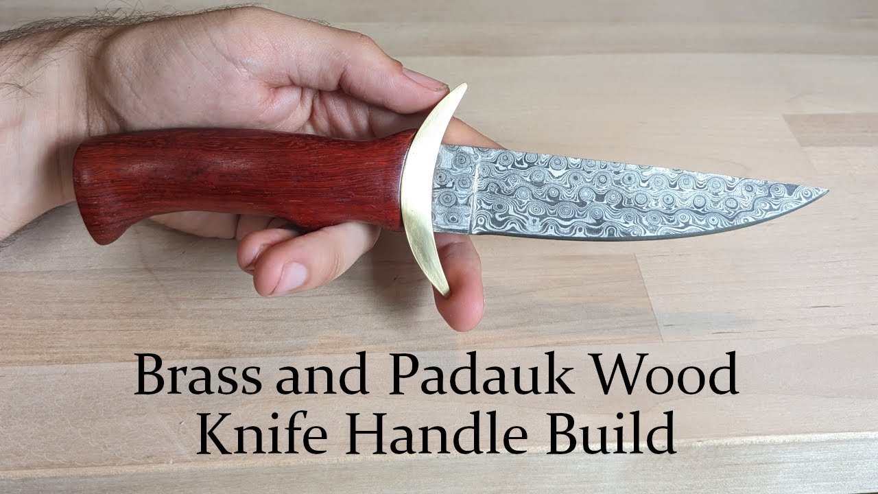 Brass and Padauk Knife Handle Build