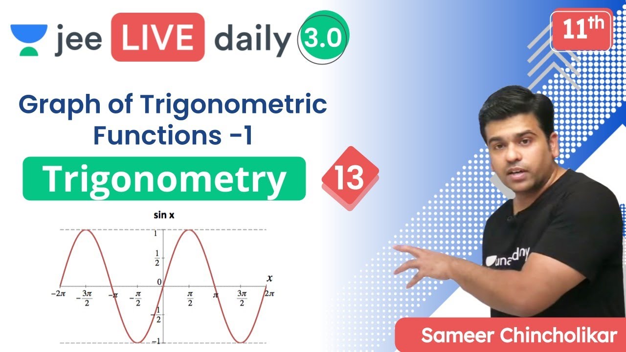 JEE: Trigonometry L13 | Graph of Trigonometric Functions  | Unacademy JEE | Sameer Chincholikar