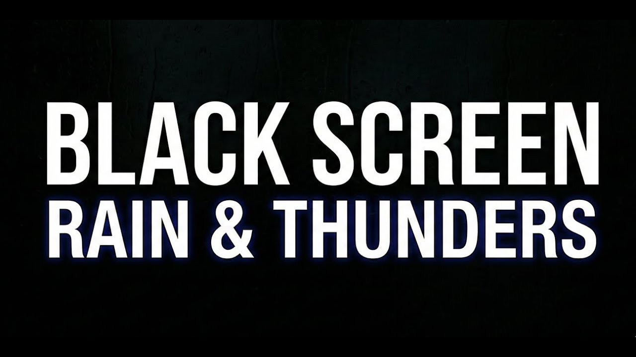 Black Screen Rain & Thunder Sounds (8 Hours 30 Minutes) | Real Non-Looping Audio
