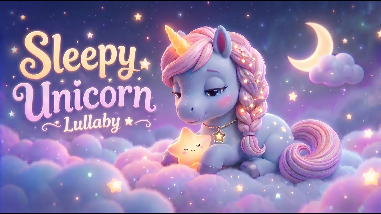 Magical Sleepy Unicorn Lullaby 🦄🌙 | Calming Bedtime Song for Kids, Babies & Toddlers