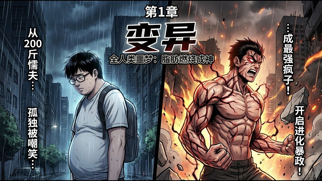 全球变异，别人变丧尸，我靠200斤脂肪燃出八块腹肌！#末世 #末日生存 #丧尸 #异变 #进化 #燃脂 #肌肉#逆袭 #爽文 #网文推荐 #热血 #杀伐果断 #开局觉醒
