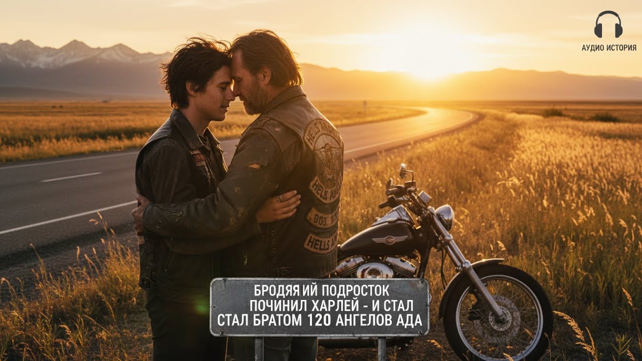 БЕЗДОМНЫЙ ГЕЙ-ПОДРОСТОК ПОЧИНИЛ ХАРЛЕЙ БАЙКЕРА — НА СЛЕДУЮЩЕЕ УТРО 120 HELLS ANGELS....