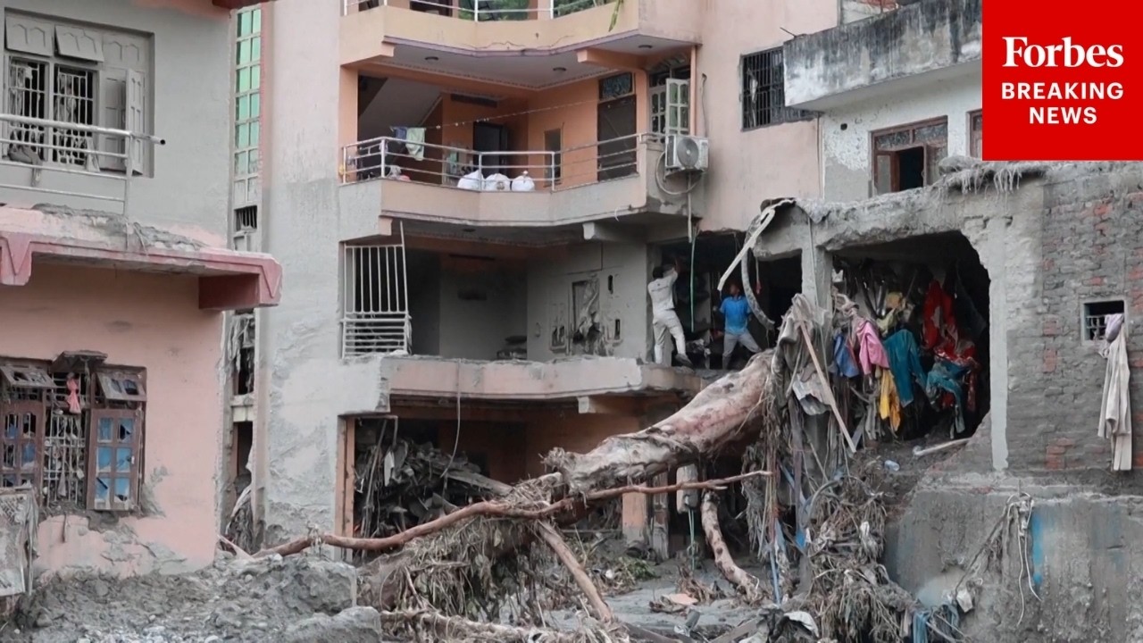 Towns Hit By Flash Flooding In Nepal Begin Digging Out Buildings Covered In Mud