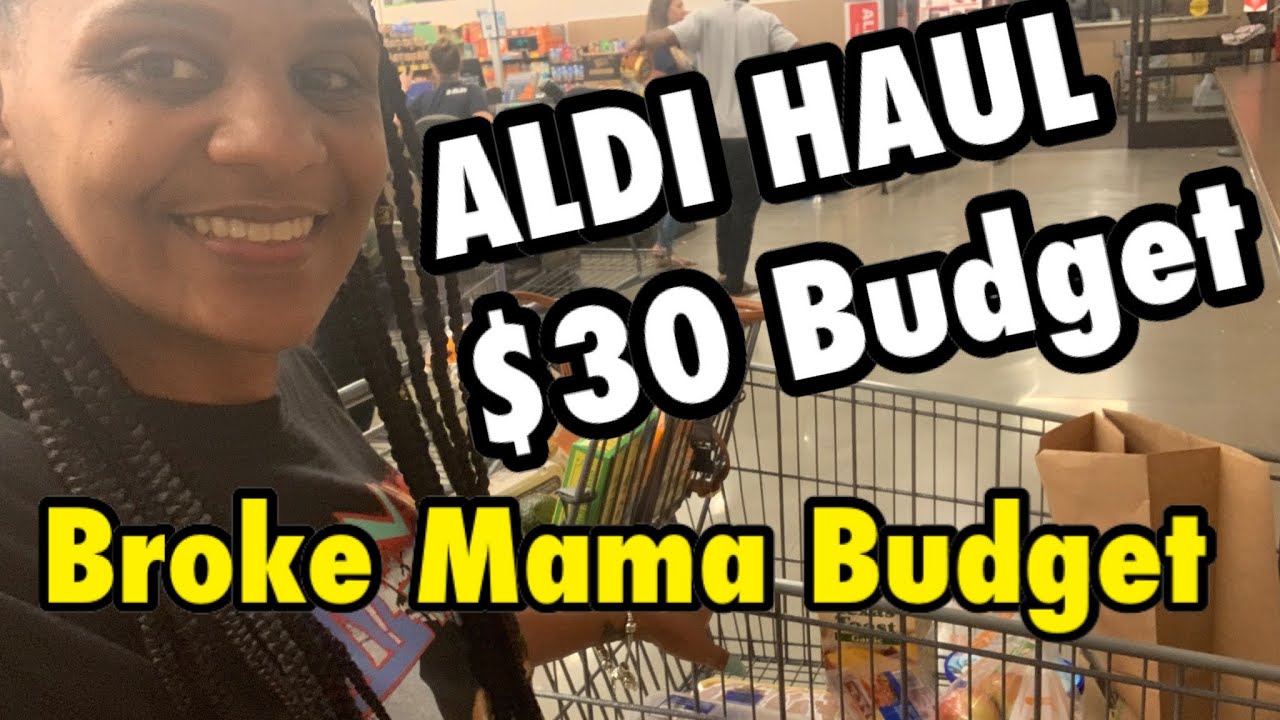 Покупки в Aldi (бюджет 30 долларов) | Еще одна поездка за покупками для бедной мамы