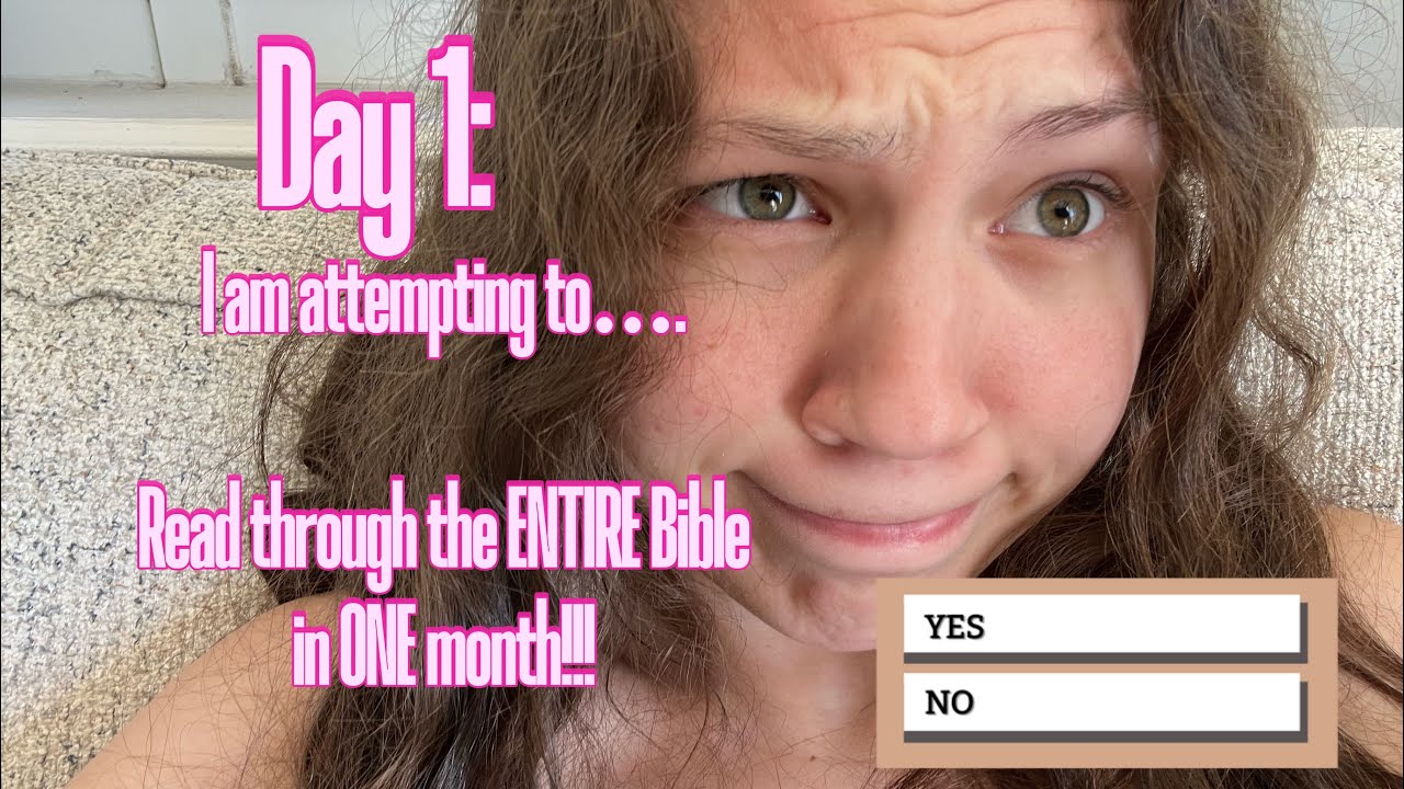 My First Vlog!!! Day 1 of reading through the ENTIRE Bible in ONE month!!!!