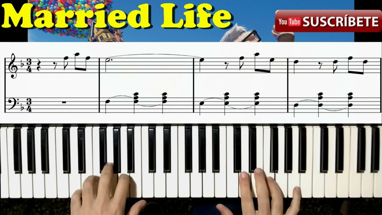 COMO TOCAR Married Life-UP partitura Fácil PIANO