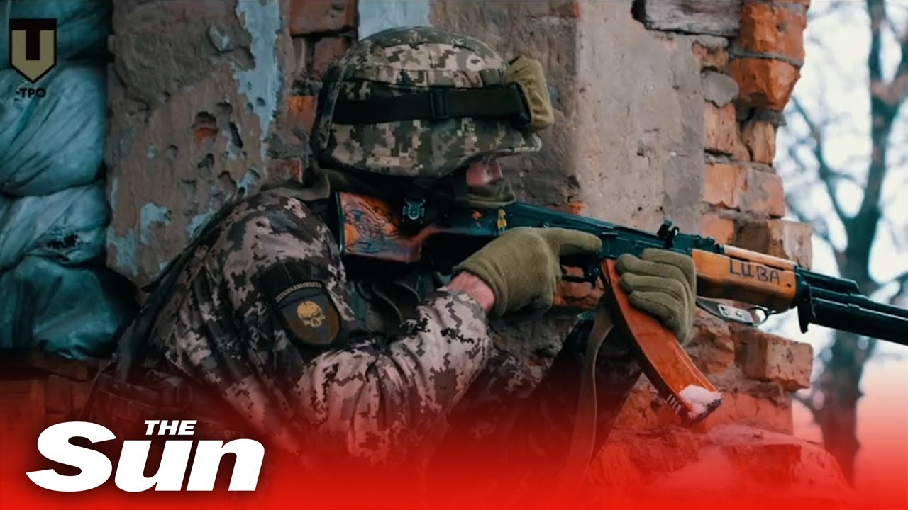 Ukrainian Territorial Defence Forces practice clearing a building in training exercises