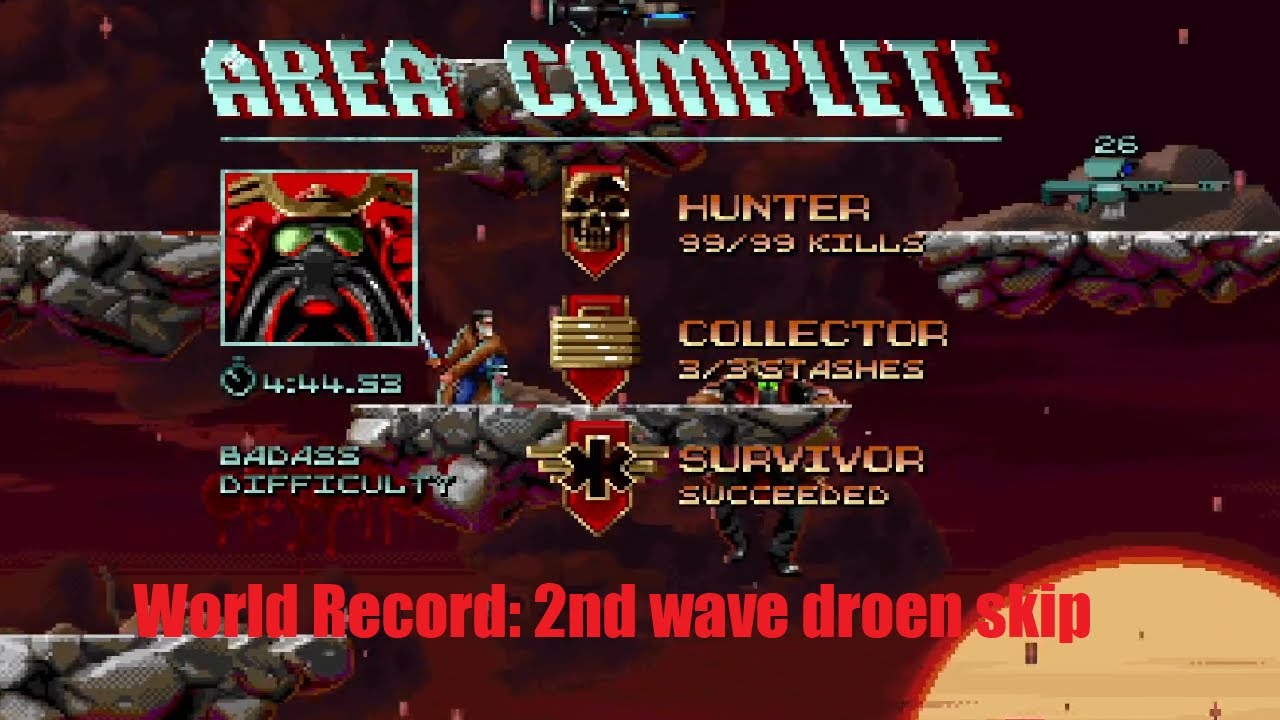 4-5 The Shogun 4:44.53 (World Record) || Huntdown 100% Badass Speedruns