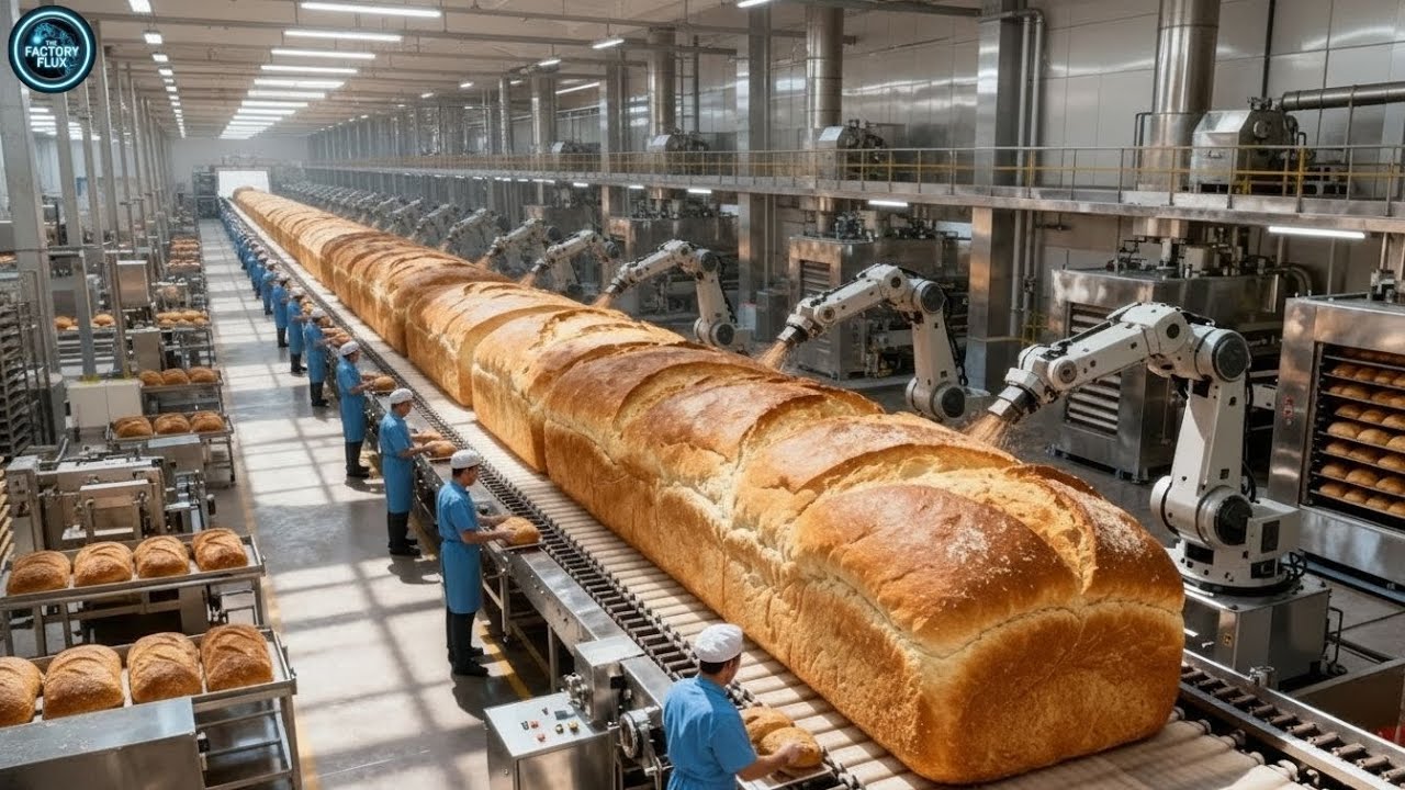 Inside a Modern Bread Factory: From Wheat Grain to Packaged Loaf Bread (Full Process)