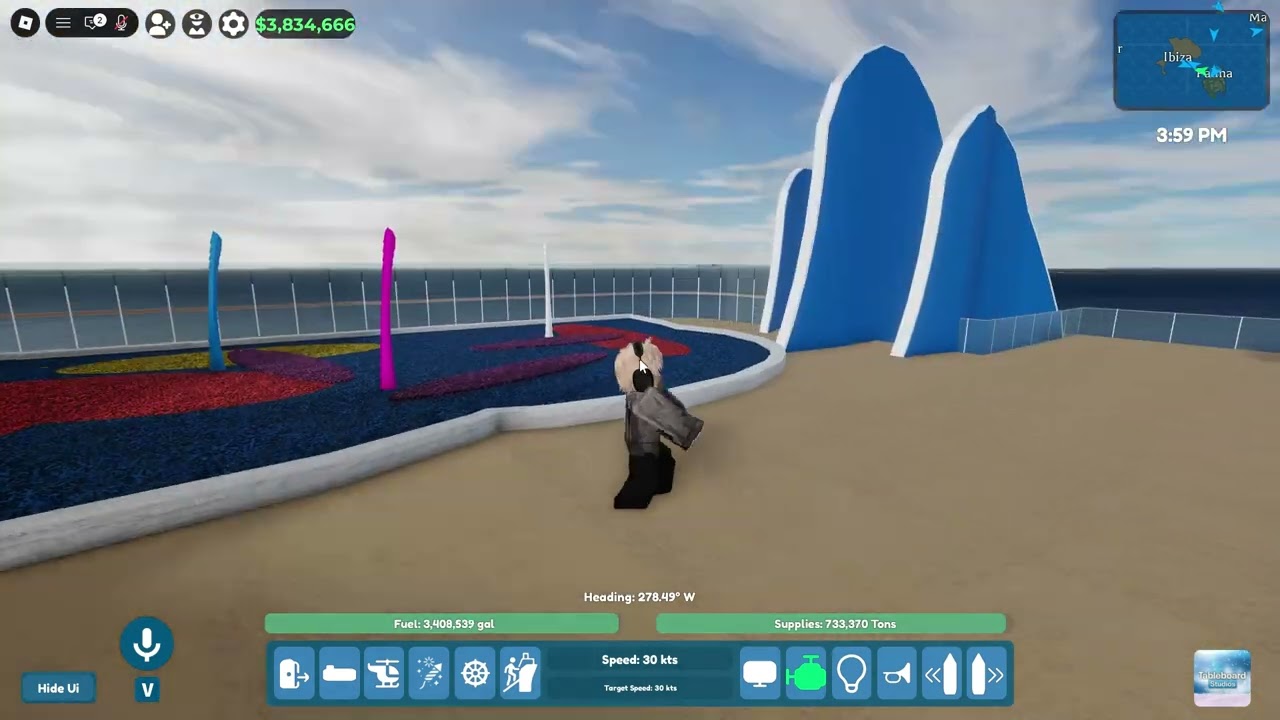 PALMA - IBIZA avec le Utopia Of The Seas (cruise ship simulator)