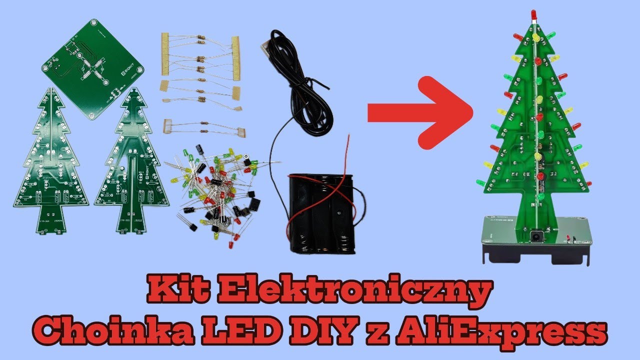Kit elektroniczny Choinka LED DIY z AliExpress
