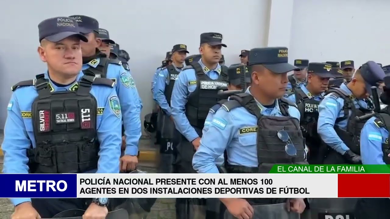 POLICÍA NACIONAL PRESENTE CON AL MENOS 100 AGENTES EN DOS INSTALACIONES DEPORTIVAS DE FÚTBOL