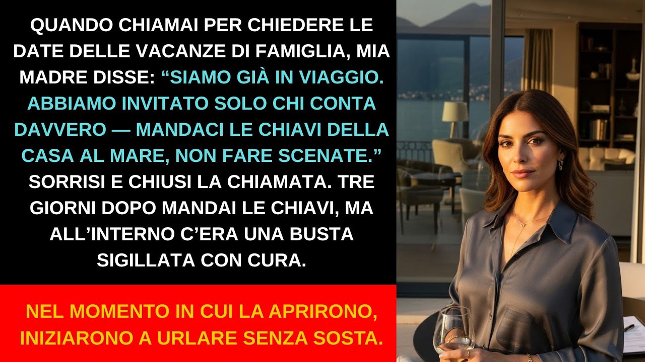 La mia famiglia mi escluse dalle vacanze e voleva la mia villa da 8,5 milioni — la busta li zittì.