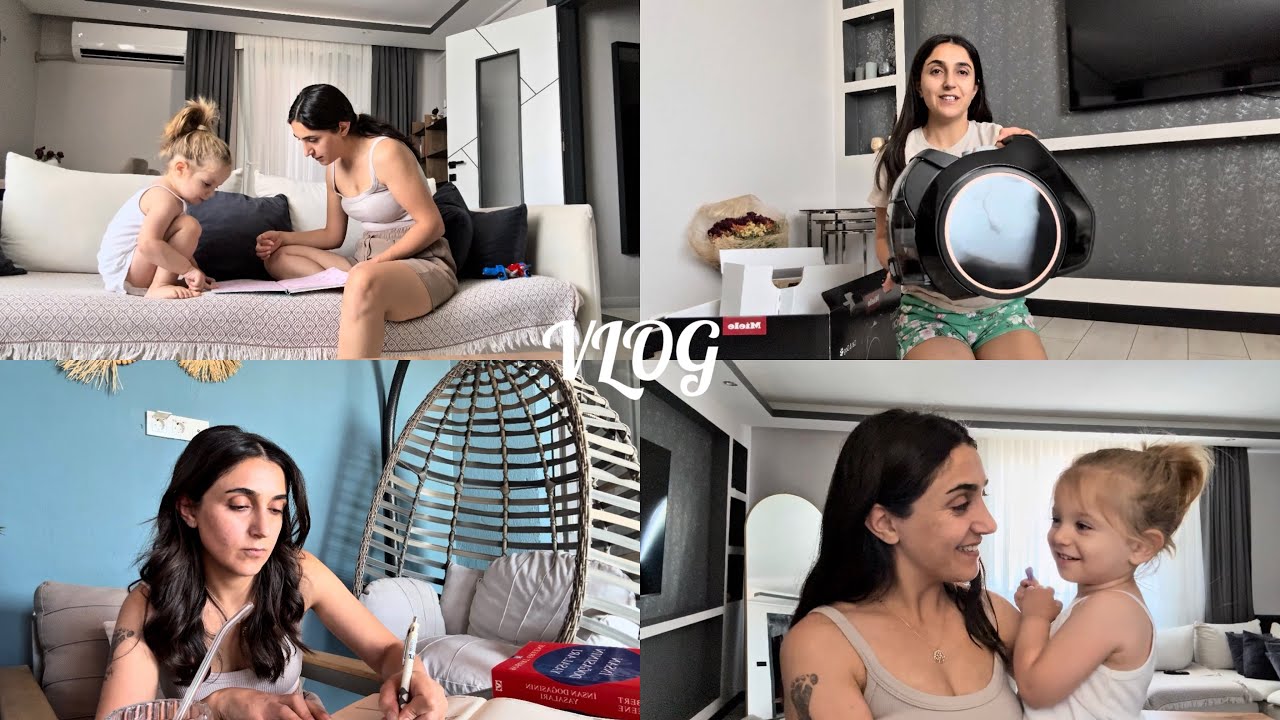 Anne-Kız Günü VLOG / Günlük Rutin Ev İşlerimiz/ Yeni Süpürge Kutu Açılımı / 🌸🏡🤍