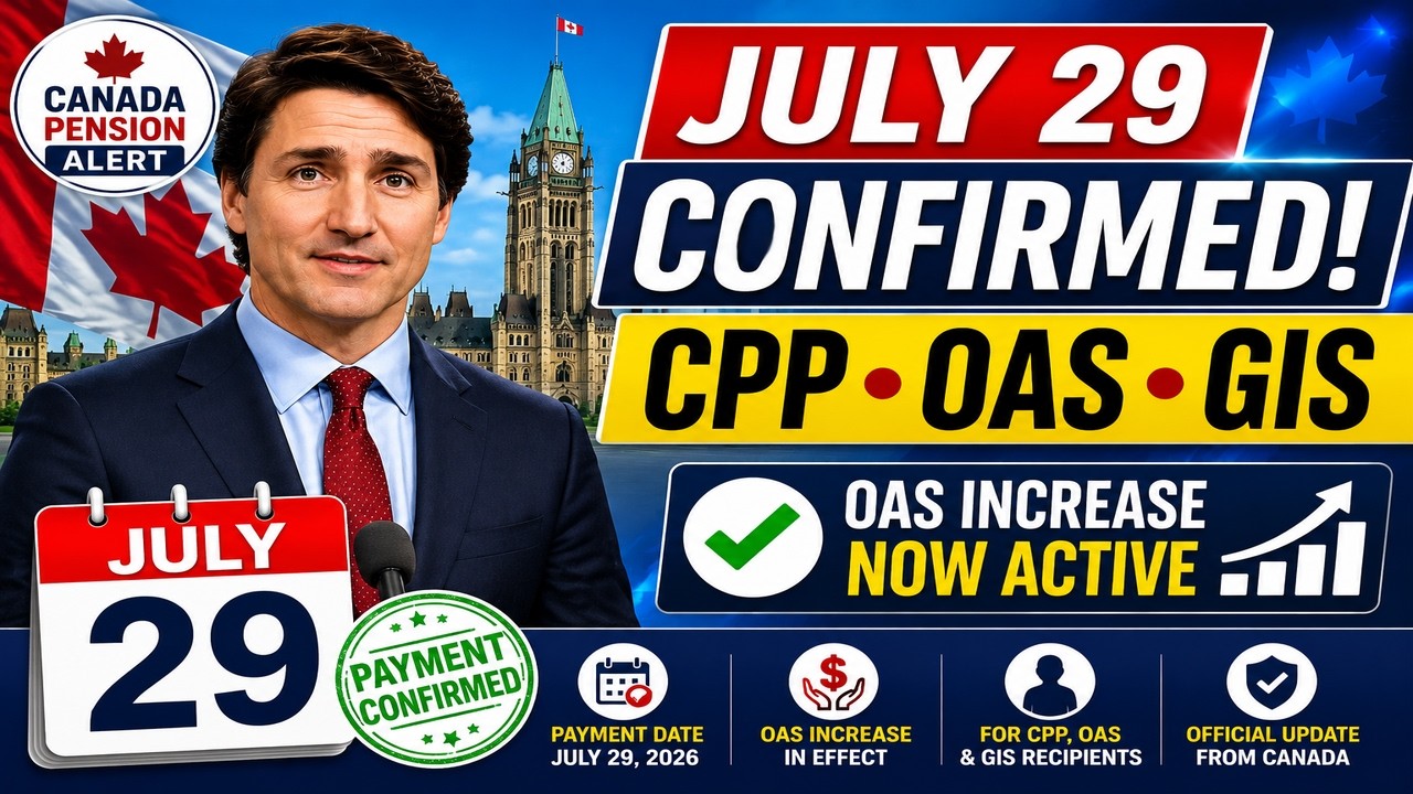 🇨🇦 July 29 CPP, OAS & GIS Payment Confirmed | OAS Increase Now Active | Canada Pension Update